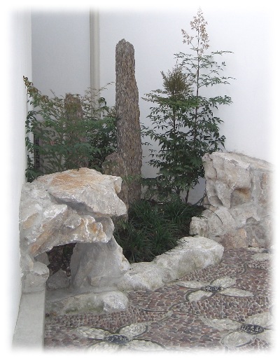 Courtyard of the scholar's study, in the Dunedin Chinese Garden " Lan Yuan."