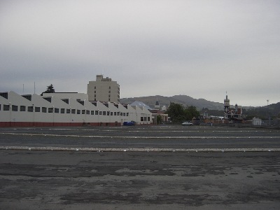 The extended view to the right of vehicle [ North West ] where the Dunedin Chinese Garden will be constructed.