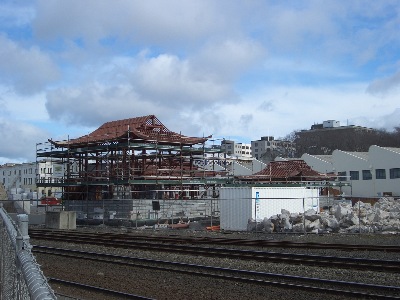 And now we can clearly see, the Chinese Architecture, with it's unique roof lines, being established for the Tower, Main Hall & Side Hall - 26/08/07.