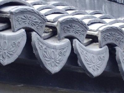 Garden architecture roof & drip tiles