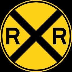 Rail Road Ahead  Sign