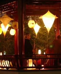Lanterns in the Dr. Sun Yat-Sen Classical Chinese Garden, Vancouver, BC, Canada.
