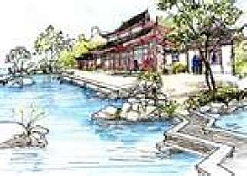 Rendering by Mr. Wai Joe, of the planned Tacoma Chinese Garden.