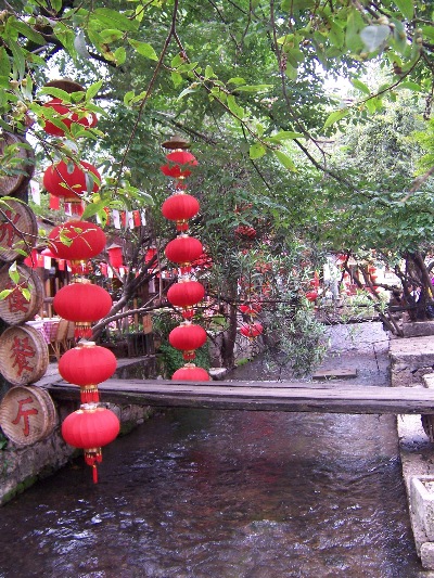 Lanterns in the Old Town of Dayan, in Lijiang, Yunnan Province